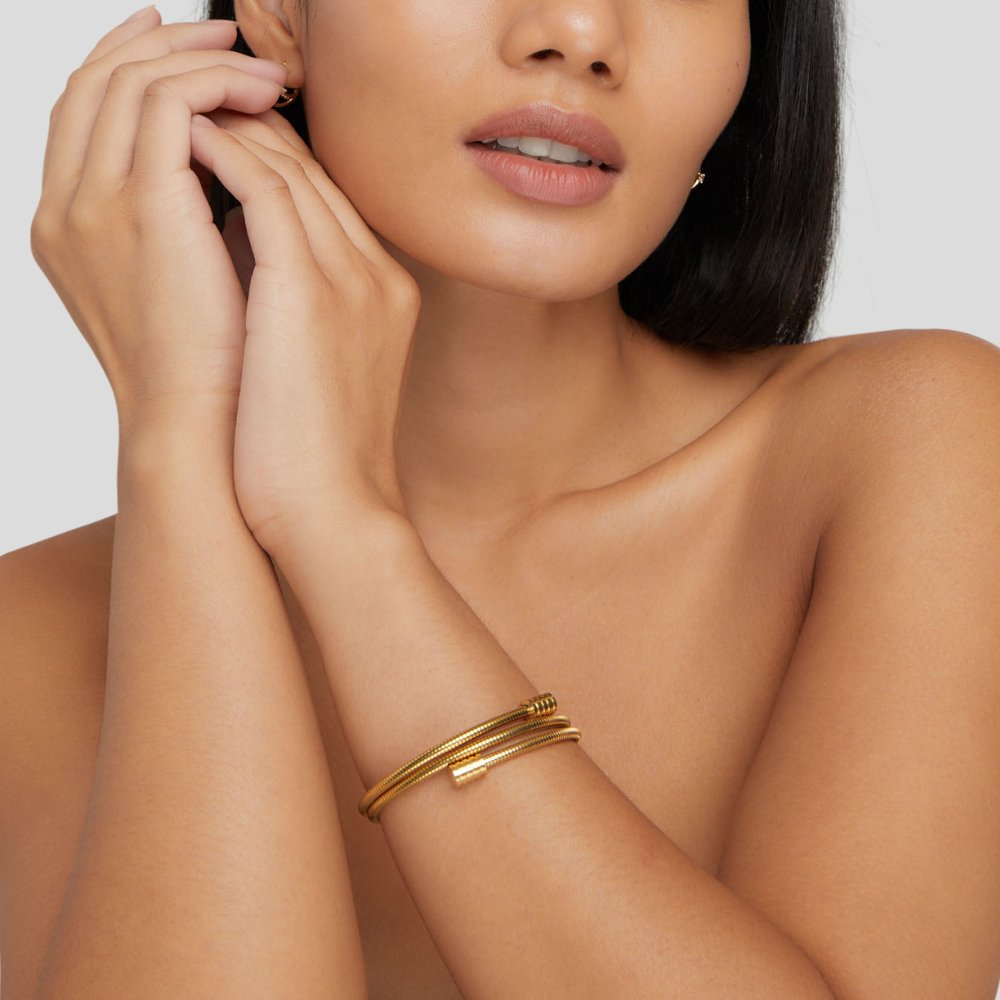 Twisted Gouden Armband Secundaire afbeelding
