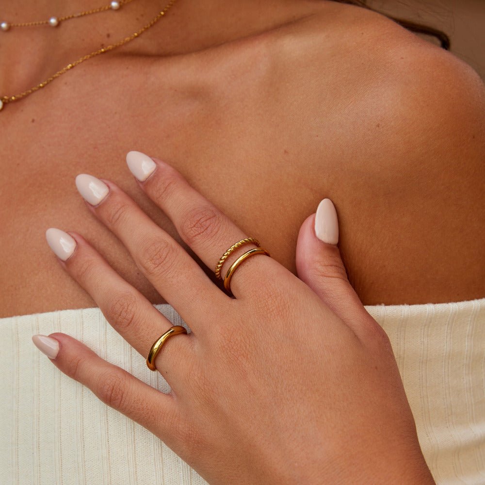 Twisted Tyra Gouden Ring Secundaire afbeelding