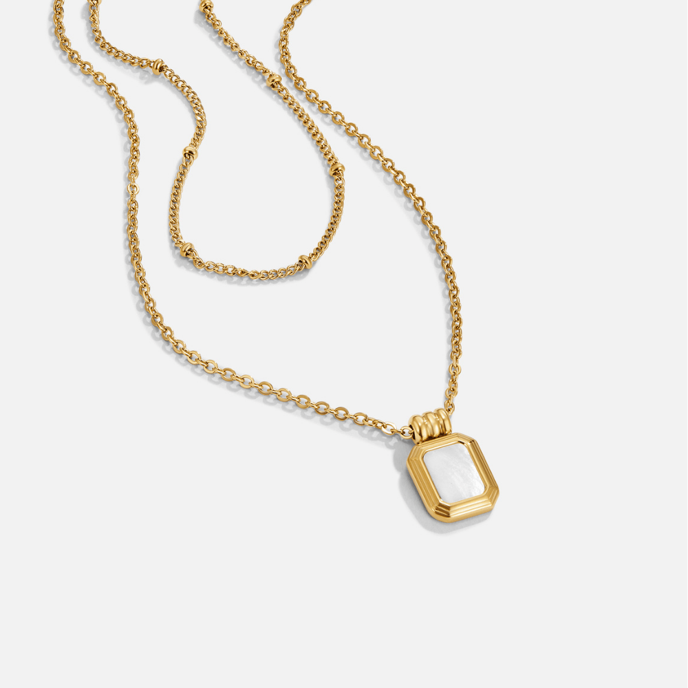 Valerie Gelaagde White Hanger Ketting Hoofdafbeelding