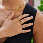 Gouden Vana Trio Kristallen Ring Set