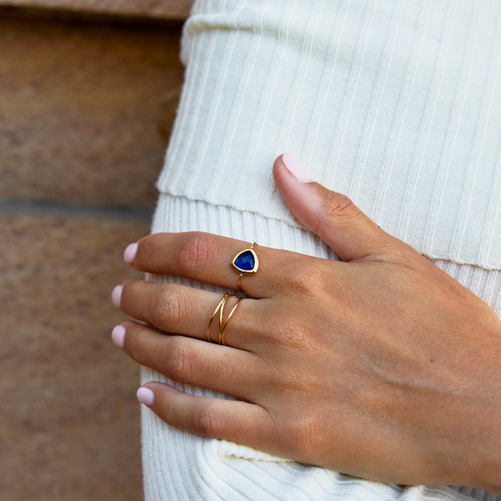Via Sapphire Blue Ring Secundaire afbeelding