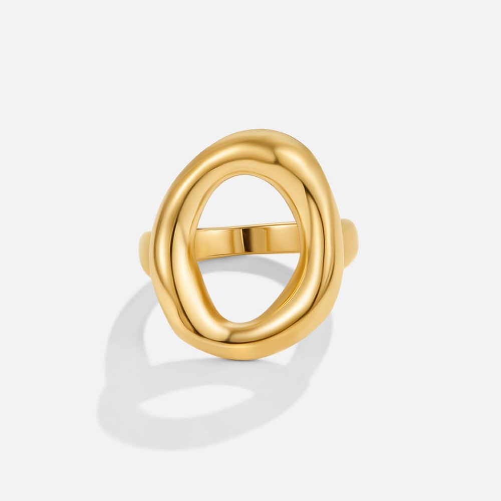 Vina Melted Gouden Ring Hoofdafbeelding