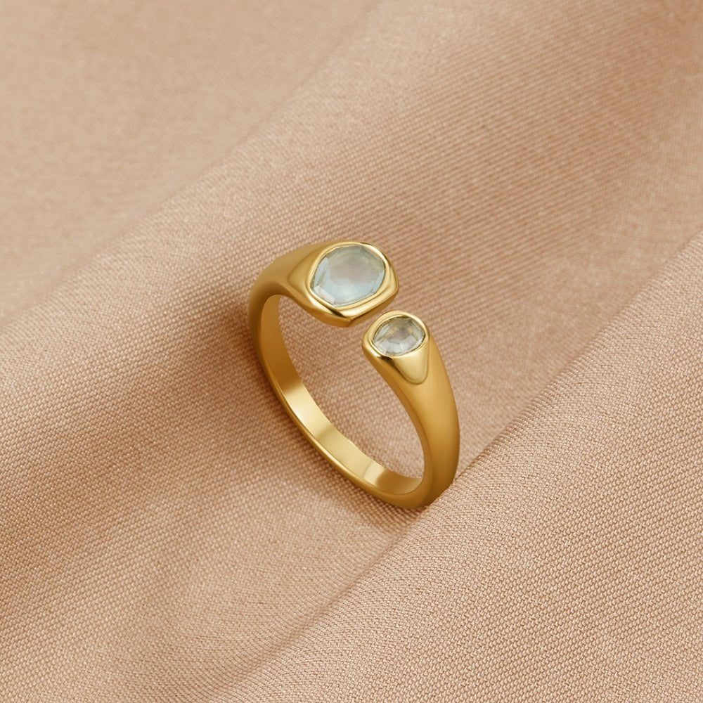 Vintage Aquamarijn Wikkel Ring