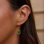 Vintage Emerald Drop Oorbellen