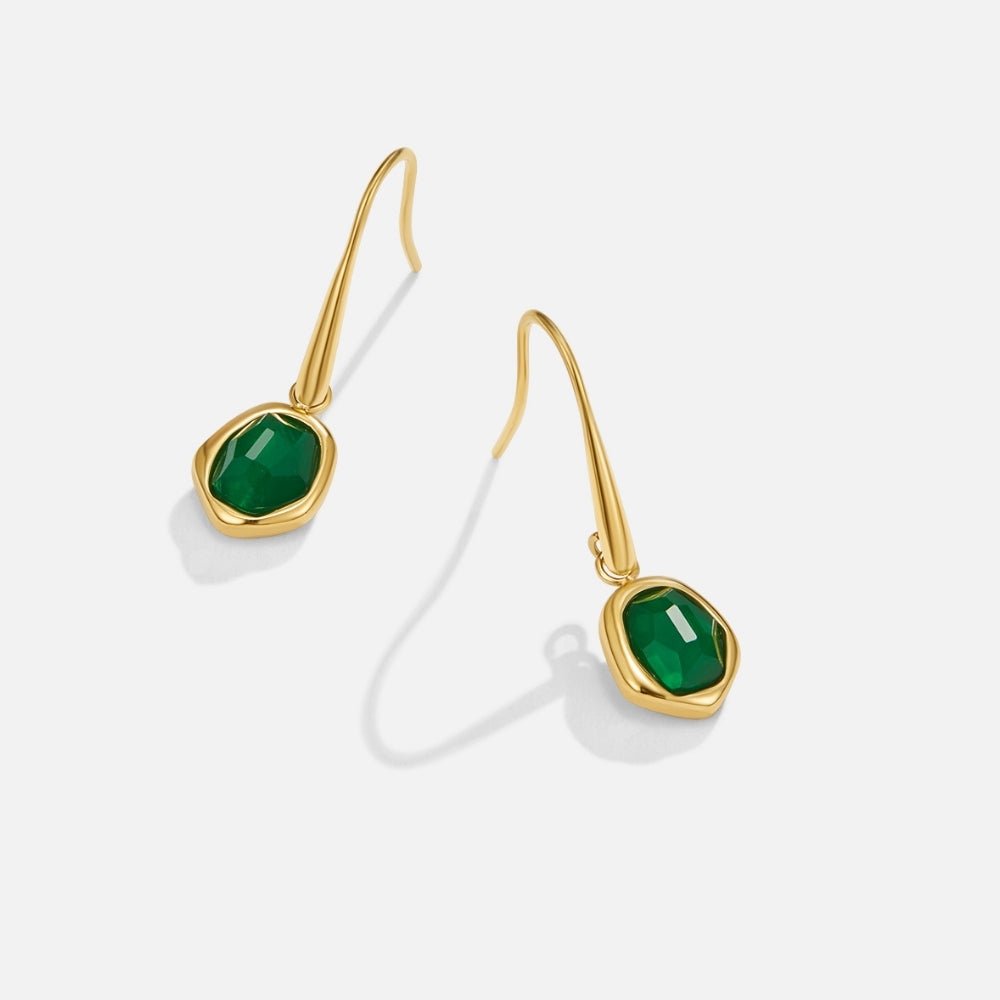 Vintage Emerald Drop Oorbellen