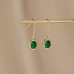 Vintage Emerald Drop Oorbellen