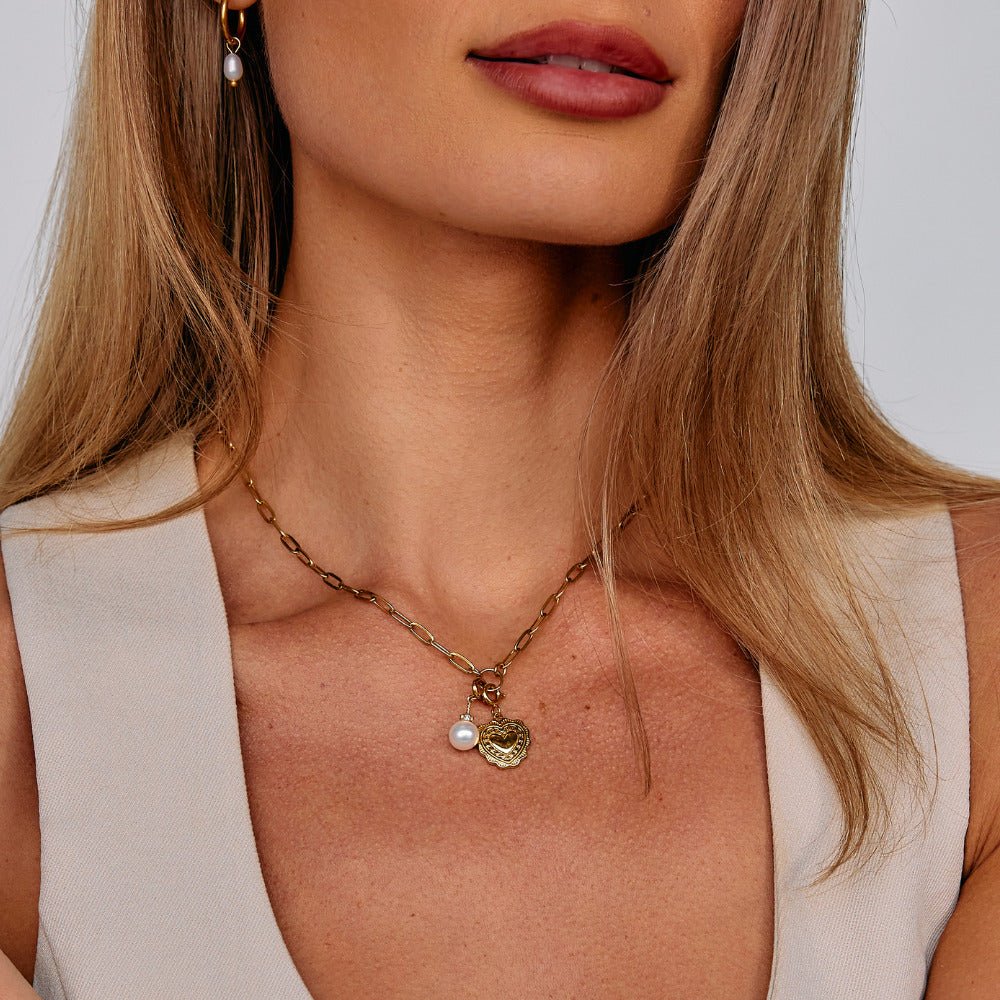 Vintage Gouden Hart Charm