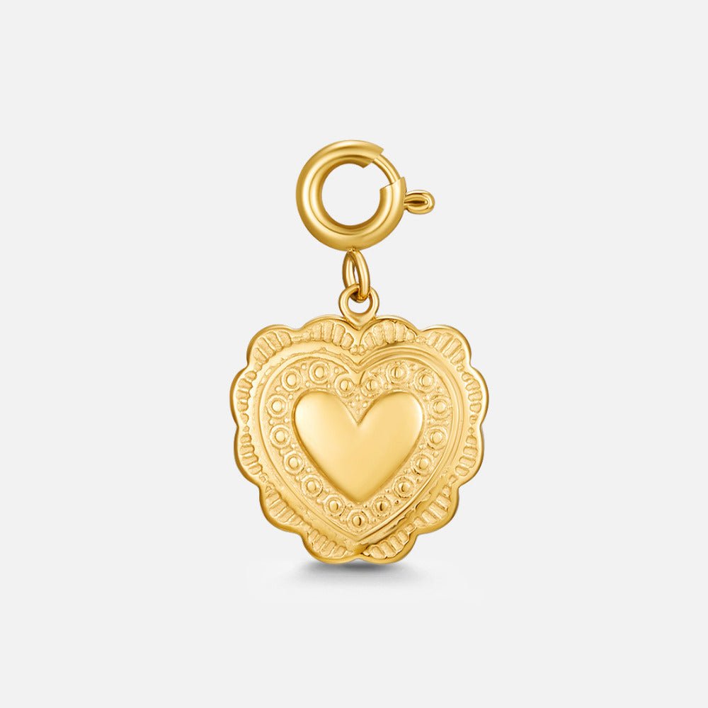 Vintage Gouden Hart Charm