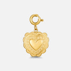 Vintage Gouden Hart Charm