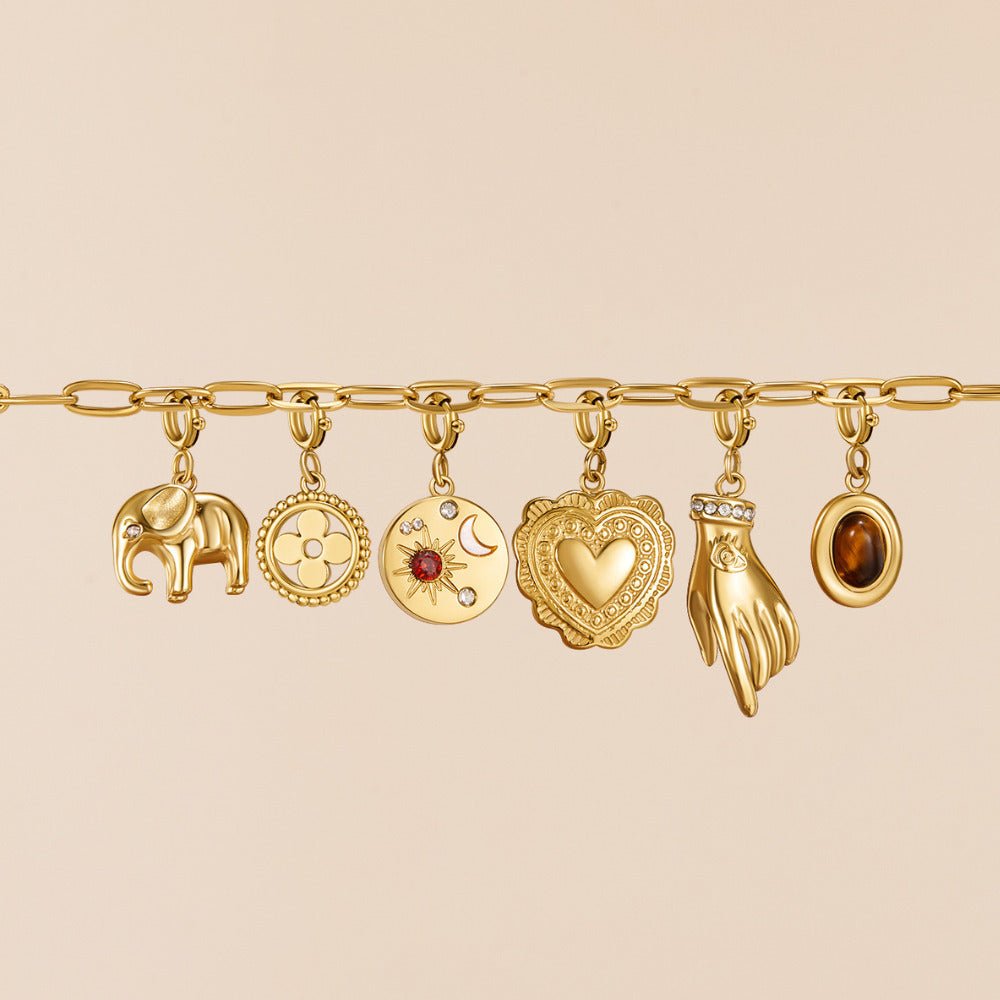 Vintage Gouden Hart Charm