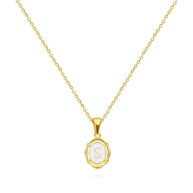 Vintage Gouden Letter Ketting