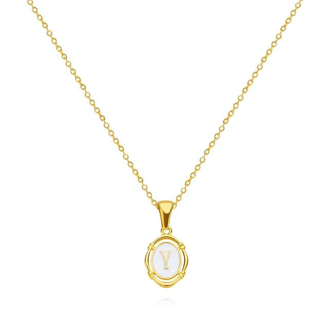Vintage Gouden Letter Ketting