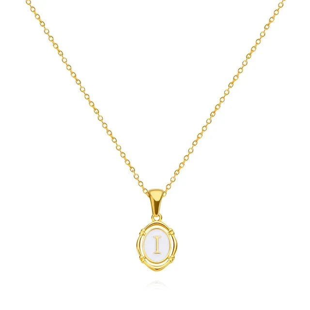 Vintage Gouden Letter Ketting