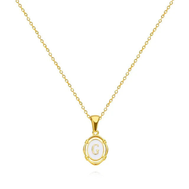 Vintage Gouden Letter Ketting