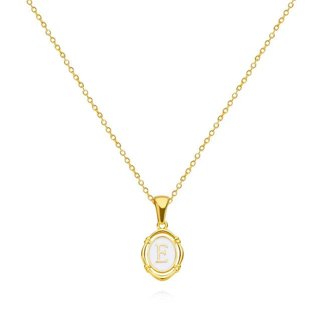Vintage Gouden Letter Ketting