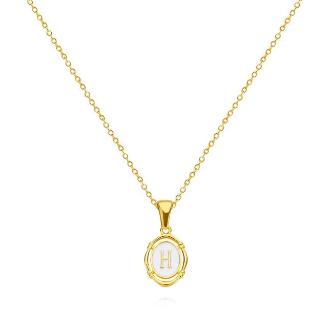 Vintage Gouden Letter Ketting