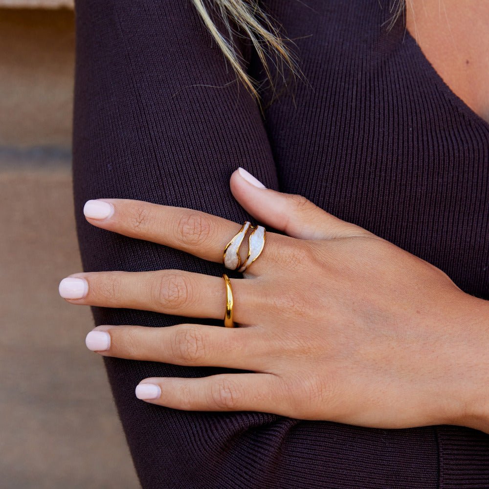 Wave Sahara Gouden Ring Secundaire afbeelding