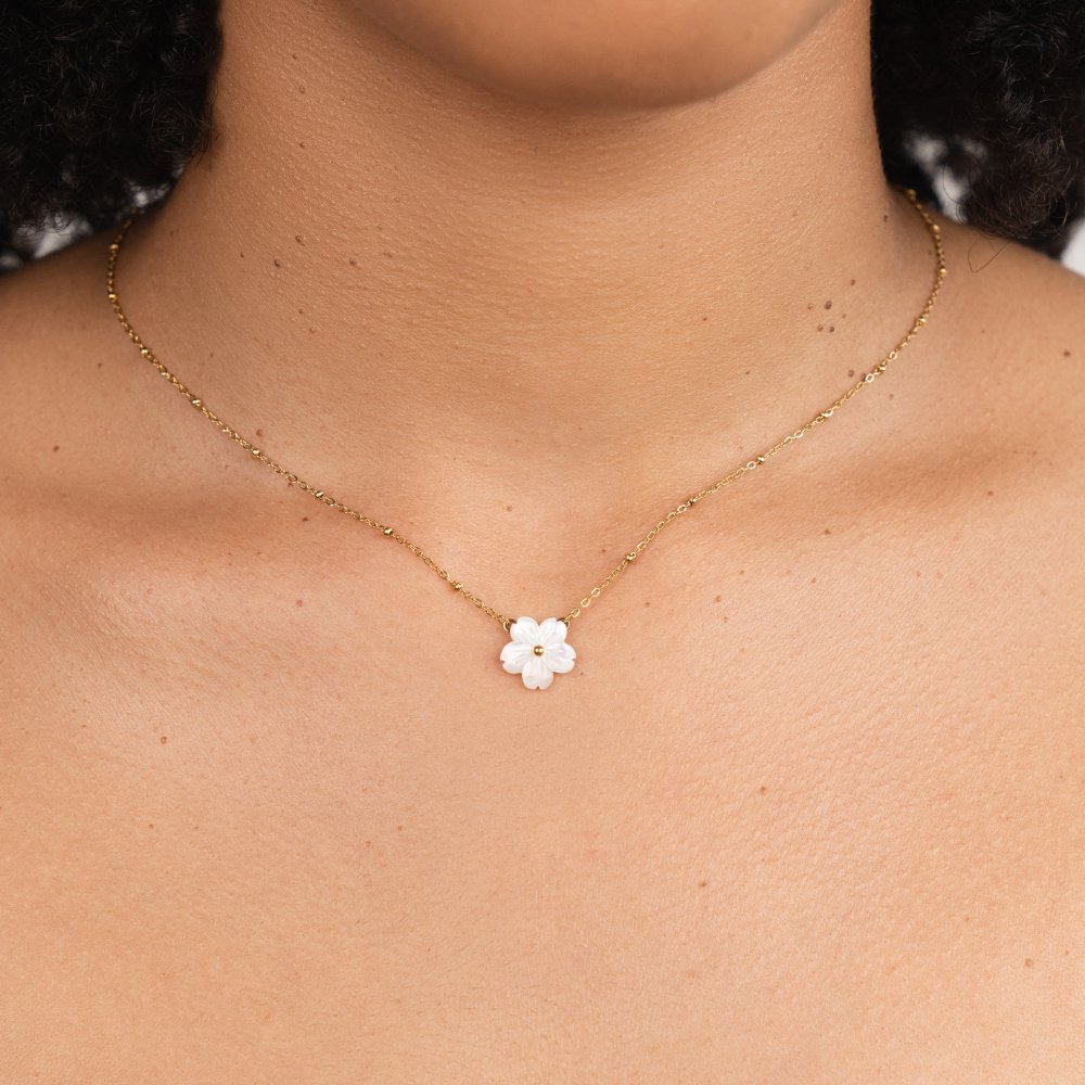 Witte Bloesem Ketting Secundaire afbeelding