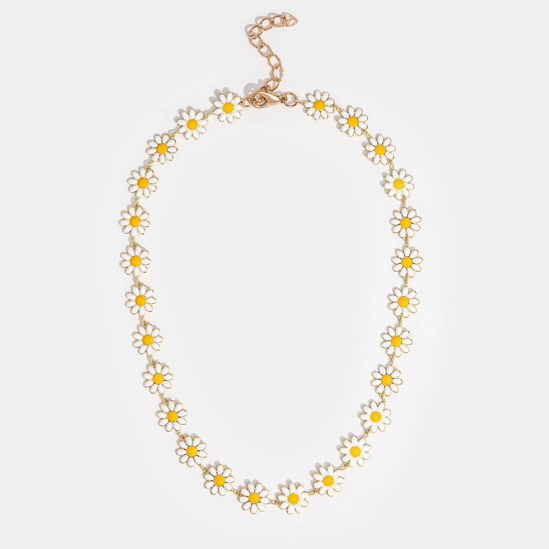 White Daisy Flower Ketting Secundaire afbeelding
