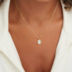 Witte Opaal Ketting