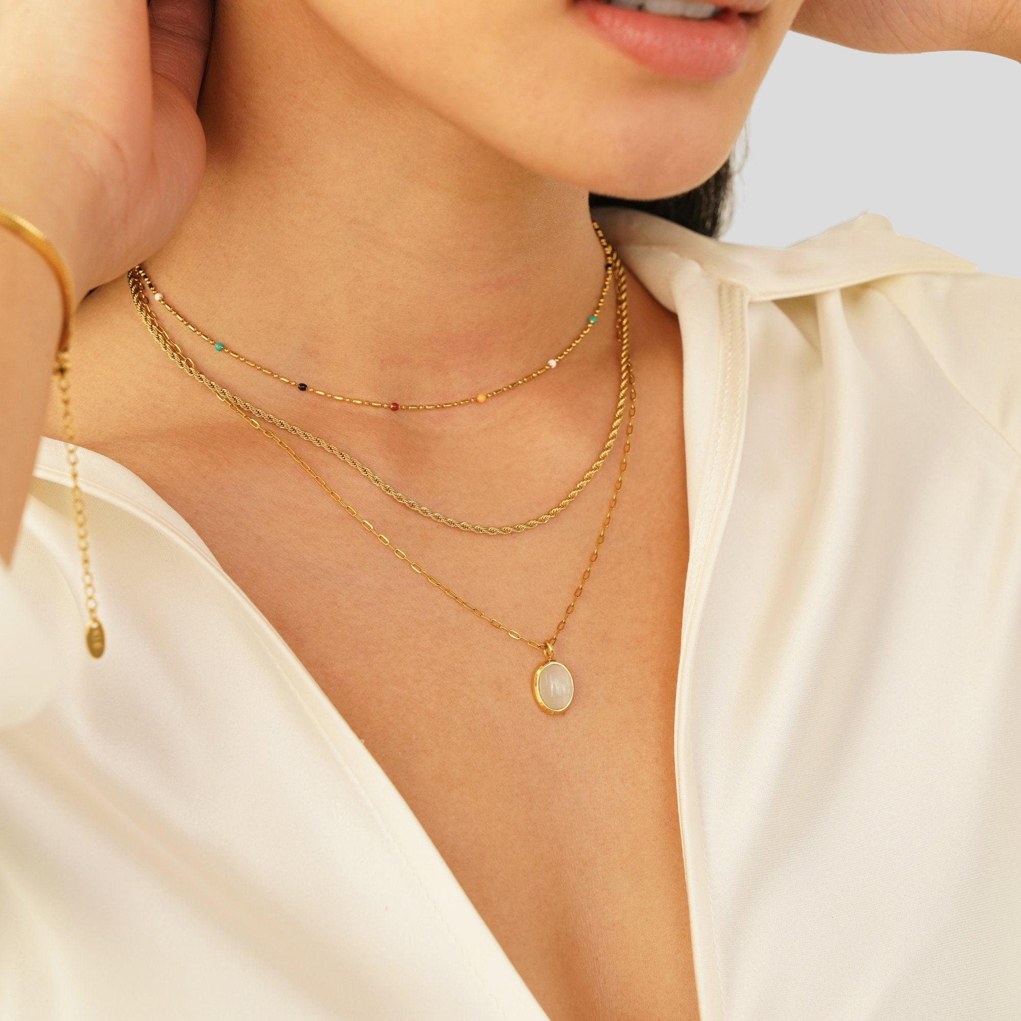 Witte Opaal Ketting