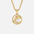 Witte Shell Zodiac Coin Ketting