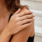 Parel & Kristallen Wikkel Ring