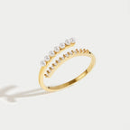 Parel & Kristallen Wikkel Ring