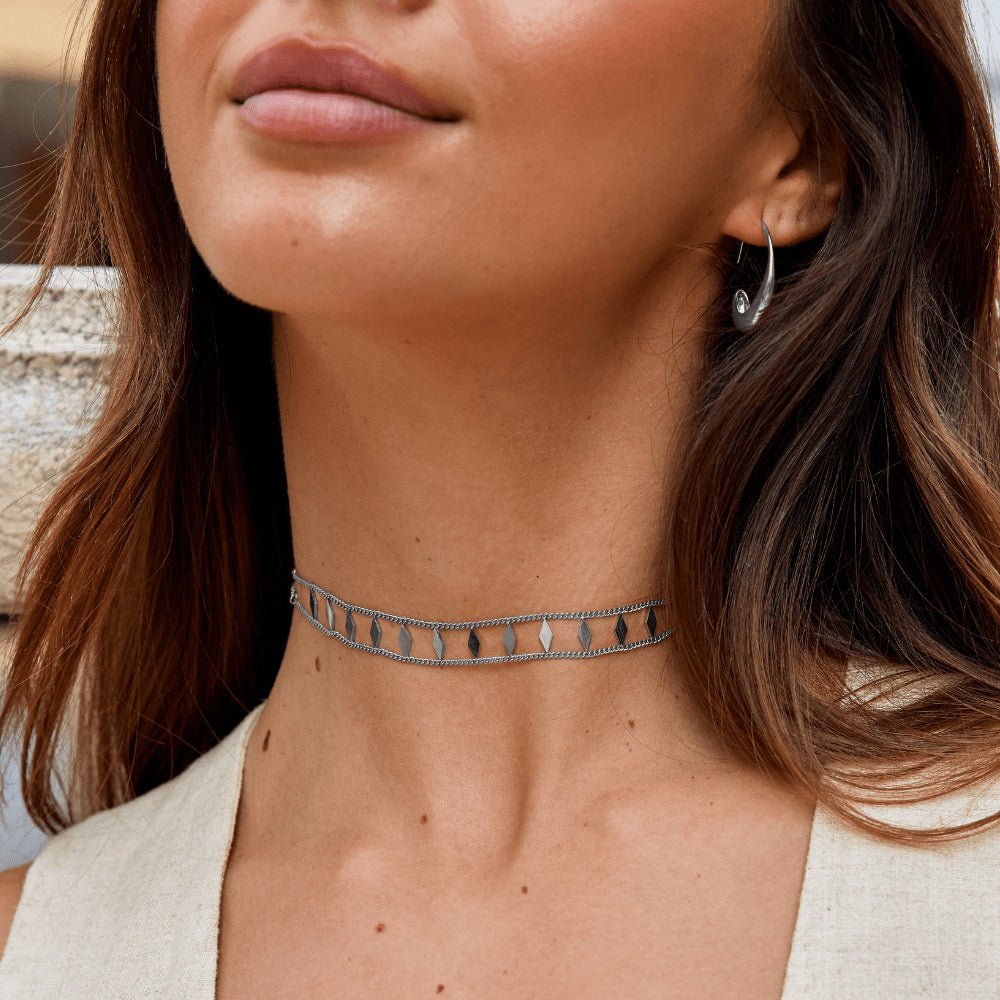 Zara Zilveren Choker Hoofdafbeelding