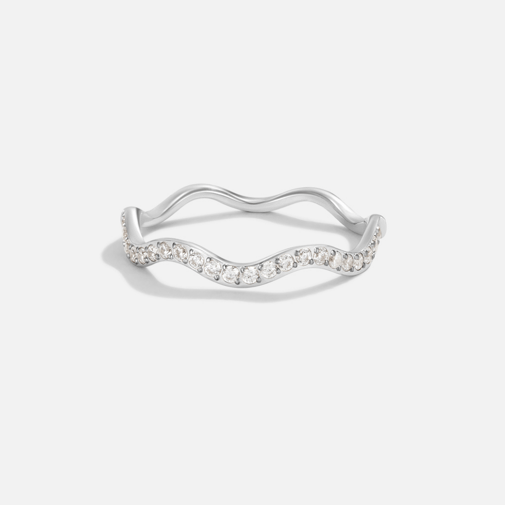 Zenya Kristallen & Zilveren Wave Ring